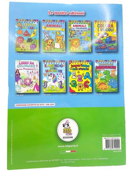album da colorare a4 frutta         f024: tuttocasashop.it: altro - bazar