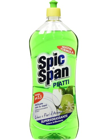 spic&span detersivo per piatti 1l - lime e fiori d'arancio: tuttocasashop.it: pulizia e cura della casa