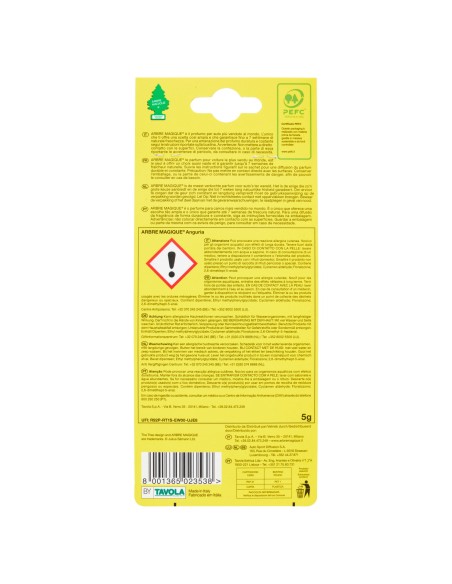 arbre magique alberello deodorante per auto - 1 pezzo - anguria: tuttocasashop.it: pulizia e cura della casa