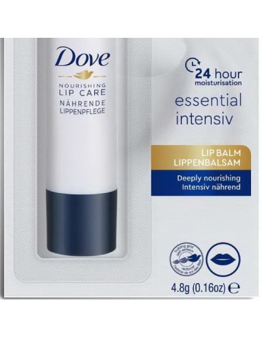 dove balsamo labbra stick 4.8g - nourishing lip care - essential intensiv: tuttocasashop.it: igiene e cura della persona