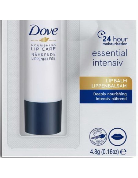 dove balsamo labbra stick 4.8g - nourishing lip care - essential intensiv: tuttocasashop.it: igiene e cura della persona