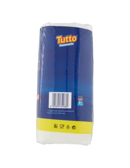 Tutto Pannocarta 3in1 Panno Riutilizzabile 2 rotoli
