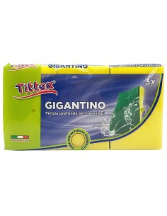 gigantino 3 spugne con abrasivo: tuttocasashop.it: pulizia e cura della casa