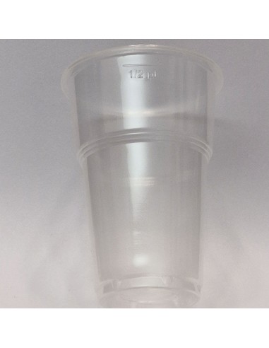 vip 50 bicchieri in plastica pp trasparenti 330cc tacca 1/2pt - birra: tuttocasashop.it: carta & monouso