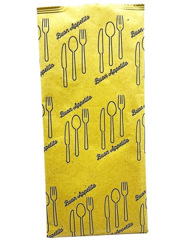 1000 buste portaposate in carta con tovaglioli - cartapaglia buon appetito: tuttocasashop.it: carta & monouso