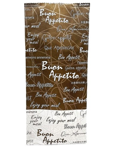 1000 buste portaposate in carta con tovaglioli - buon appetito - marrone: tuttocasashop.it: carta & monouso