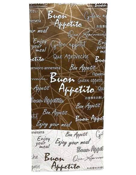 1000 buste portaposate in carta con tovaglioli - buon appetito - marrone: tuttocasashop.it: carta & monouso