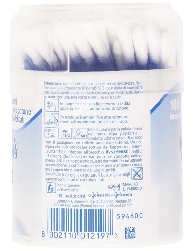 Johnson's Cotton Fioc 100 bastoncini in cotone