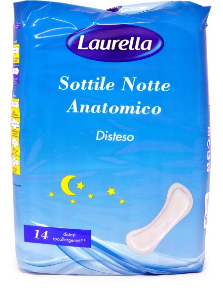 Laurella Assorbenti Sottili Notte Anatomici 14 Pezzi