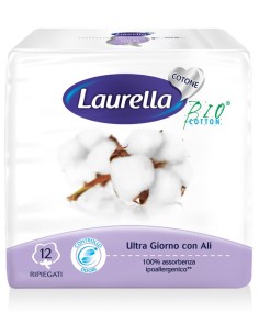 Laurella Cotone Ultra Giorno con Ali - 12 Assorbenti