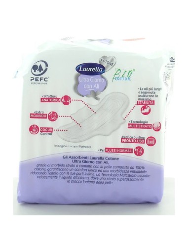 Laurella Cotone Ultra Giorno con Ali - 12 Assorbenti