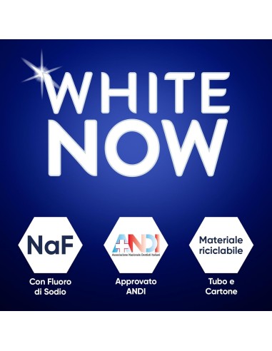 Mentadent White Now Original 75ml - Dentifricio Sbiancante