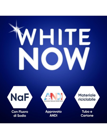 Mentadent White Now Original 75ml - Dentifricio Sbiancante