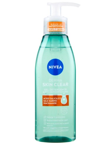 Nivea Derma Skin Clear Gel Detergente Viso 150 ml