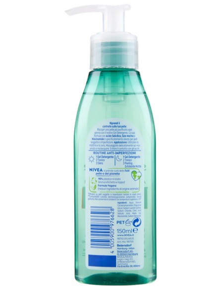 Nivea Derma Skin Clear Gel Detergente Viso 150 ml