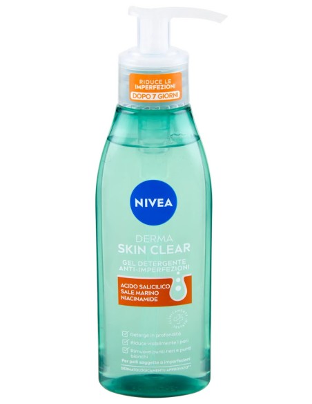 Nivea Derma Skin Clear Gel Detergente Viso 150 ml