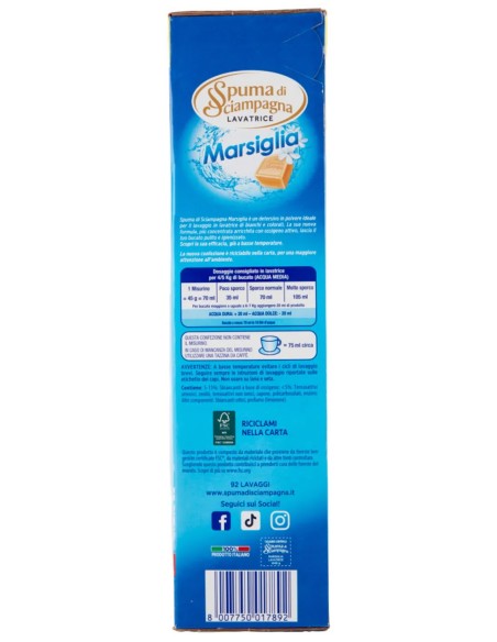 Spuma di Sciampagna Marsiglia Polvere 4140 g - 92 Lavaggi