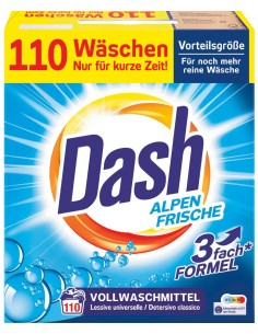 Dash Detersivo Lavatrice In Polvere 110 Misurini 5.5kg - Freschezza Alpina