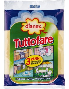 dianex tuttofare panno multiuso - confezione da 3 pezzi: tuttocasashop.it: pulizia e cura della casa