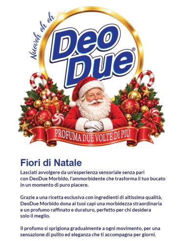 Deo Due Morbido ammorbidente Fiori di Natale 1 l, 50 lavaggi