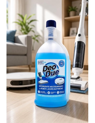 Deo Due Detergente Multisuperfici Per Robot E Scope Elettriche 900ml Azzurro