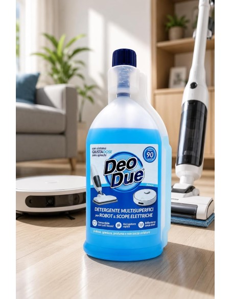 Deo Due Detergente Multisuperfici Per Robot E Scope Elettriche 900ml Azzurro