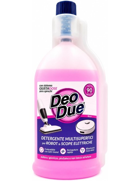Deo Due Detergente Multisuperfici Per Robot E Scope Elettriche 900ml - Rosa