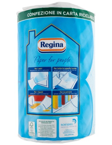 Regina Blitz Carta Casa 100 Maxi Fogli 3 Veli - 1 Rotolo