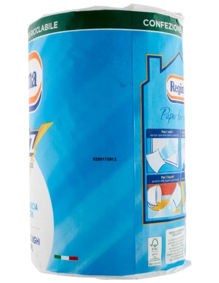 Regina Blitz Carta Casa 100 Maxi Fogli 3 Veli - 1 Rotolo