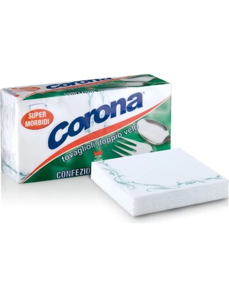 Corona 90 Tovaglioli Ovattati Doppio Velo - 33x33cm