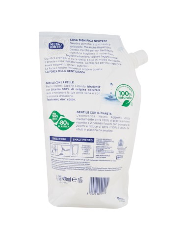 Neutro Roberts Sapone Liquido Idratante Ecoricarica 400 ml