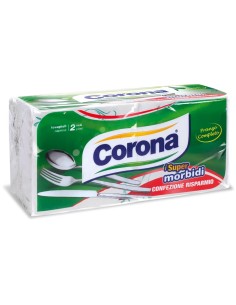 Corona I Super Morbidi - 90 Tovaglioli Ovattati Doppio Velo - 33x33cm
