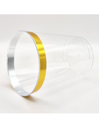 Reusetable Crystal Gold - 6 Bicchieri In Plastica Riutilizzabili - 300cc - Oro