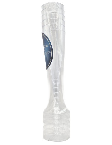 Reusetable Crystal - 6 Flutes In Plastica Riutilizzabili - 140cc - Trasparenti