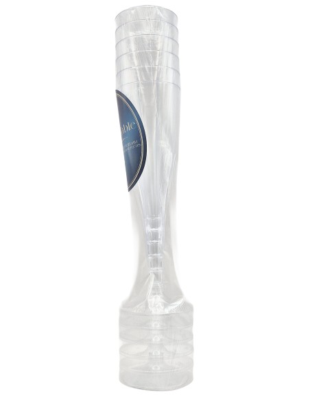 Reusetable Crystal - 6 Flutes In Plastica Riutilizzabili - 140cc - Trasparenti