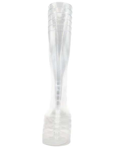 Reusetable Crystal - 6 Flutes In Plastica Riutilizzabili - 140cc - Trasparenti