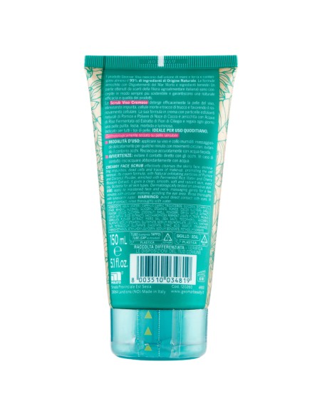 geomar scrub viso cremoso 150ml - 2in1 esfolia e deterge - 95% naturale: tuttocasashop.it: igiene e cura della persona