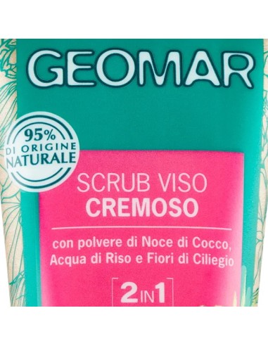 geomar scrub viso cremoso 150ml - 2in1 esfolia e deterge - 95% naturale: tuttocasashop.it: igiene e cura della persona