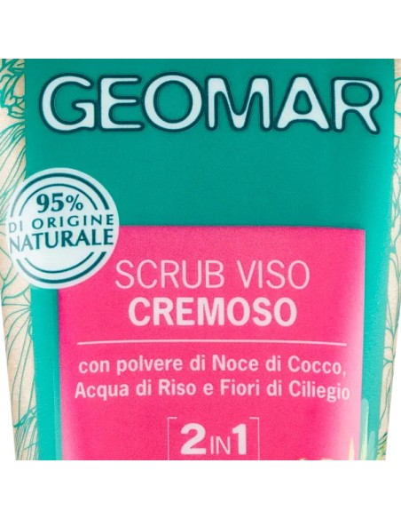 geomar scrub viso cremoso 150ml - 2in1 esfolia e deterge - 95% naturale: tuttocasashop.it: igiene e cura della persona