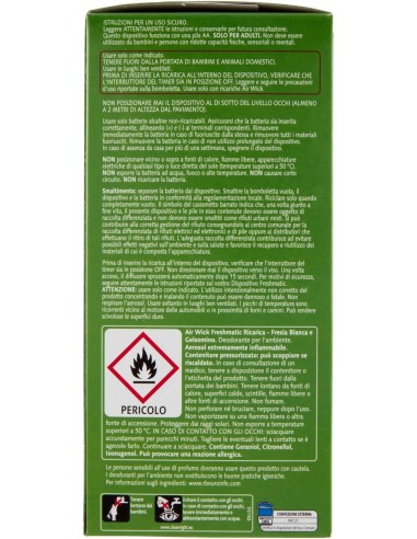 air wick fresh matic diffusore + ricarica - fresia bianca e gelsomino: tuttocasashop.it: pulizia e cura della casa