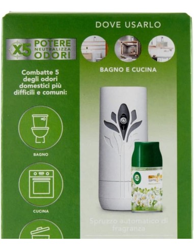 air wick fresh matic diffusore + ricarica - fresia bianca e gelsomino: tuttocasashop.it: pulizia e cura della casa