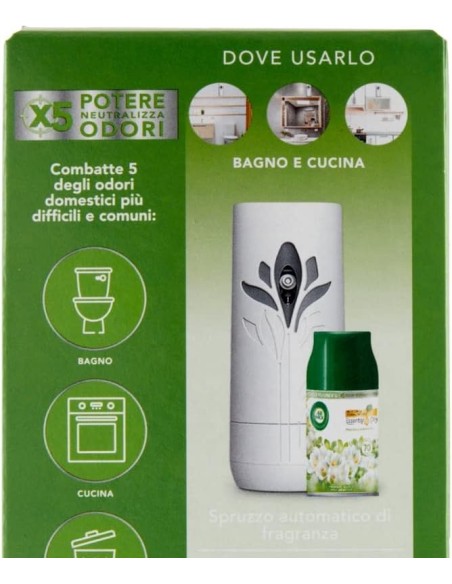 air wick fresh matic diffusore + ricarica - fresia bianca e gelsomino: tuttocasashop.it: pulizia e cura della casa