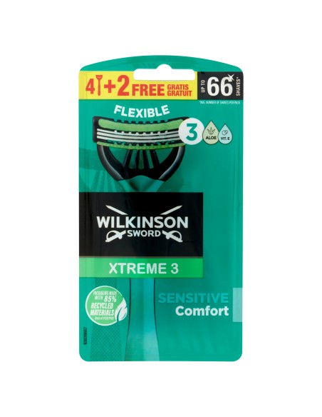 wilkinson xtreme3 rasoi radi & getta trilama - 6 pezzi - sensitive comfort: tuttocasashop.it: igiene e cura della persona