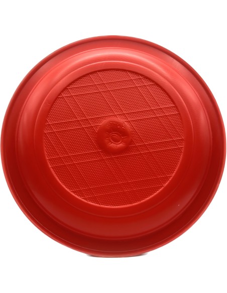 elios 20 piatti in plastica riutilizzabili diametro 21cm - piani - rossi: tuttocasashop.it: carta & monouso