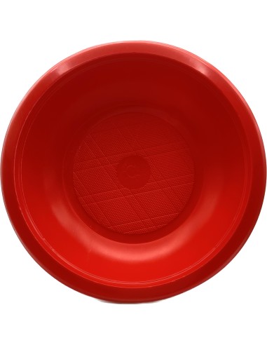 elios 20 piatti in plastica riutilizzabili diametro 21cm - fondi - rossi: tuttocasashop.it: carta & monouso