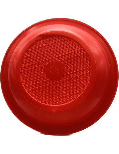 elios 20 piatti in plastica riutilizzabili diametro 21cm - fondi - rossi: tuttocasashop.it: carta & monouso