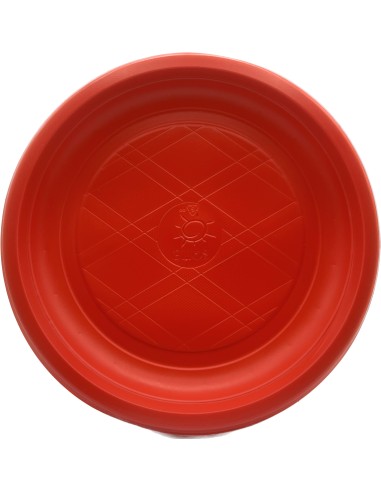 elios 40 piatti monouso in plastica formato dessert - diametro 17cm - rossi: tuttocasashop.it: carta & monouso