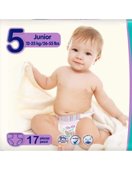 chicco pannolini ultra fit&fun taglia 5 junior 12-25kg - 17 pezzi: tuttocasashop.it: igiene e cura della persona
