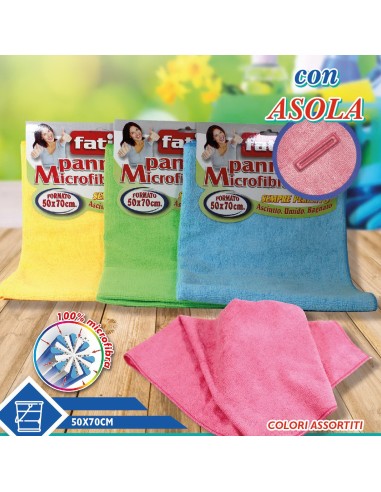 fatigati panno microfibra 100% microfibra - con asola - pavimenti e multiuso: tuttocasashop.it: pulizia e cura della casa