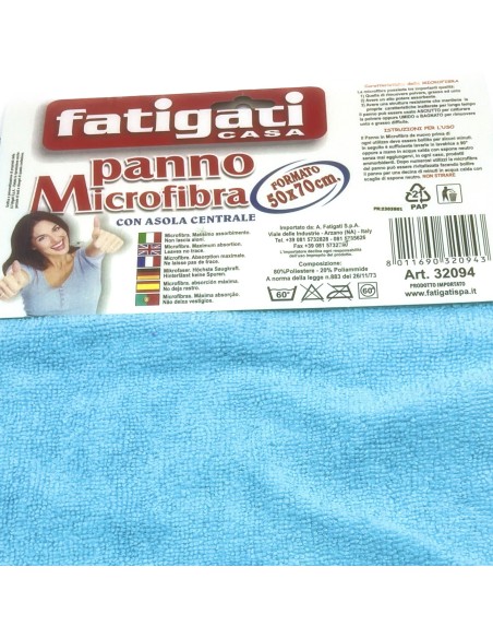 fatigati panno microfibra 100% microfibra - con asola - pavimenti e multiuso: tuttocasashop.it: pulizia e cura della casa